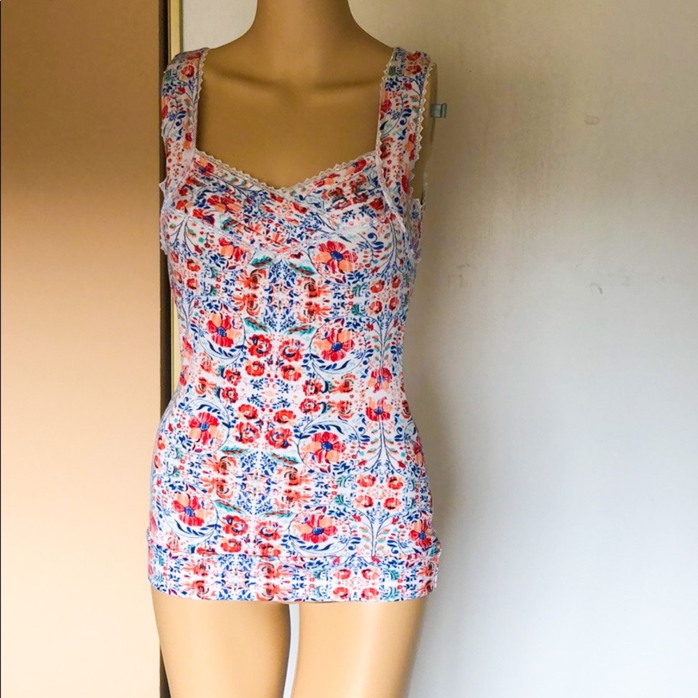 American Rag white floral lace tank top